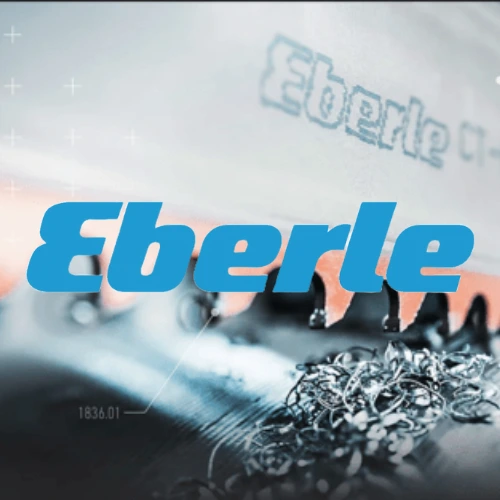 Kuvassa vannesahanterä ja Eberle-logo