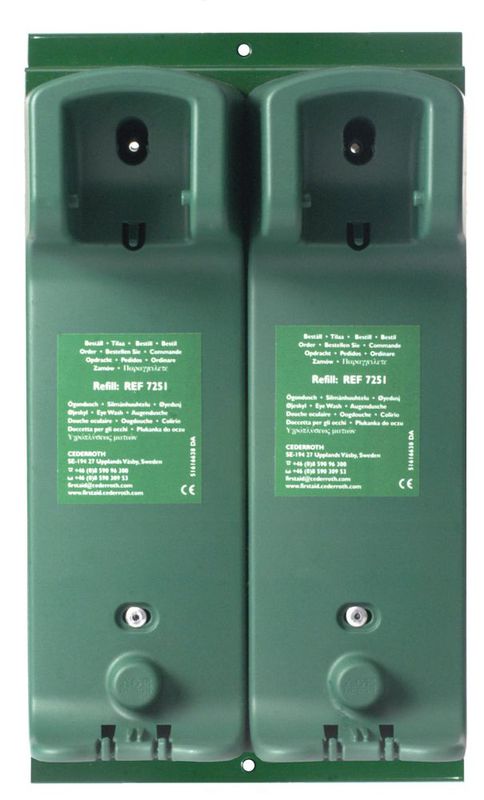 Cederroth Seinäteline kahdelle 500 ml:n silmänhuuhtelupullolle