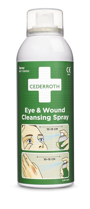 [726000] Cederroth Eye and wound spray, sterile saline solution, 0.9% NaCI
