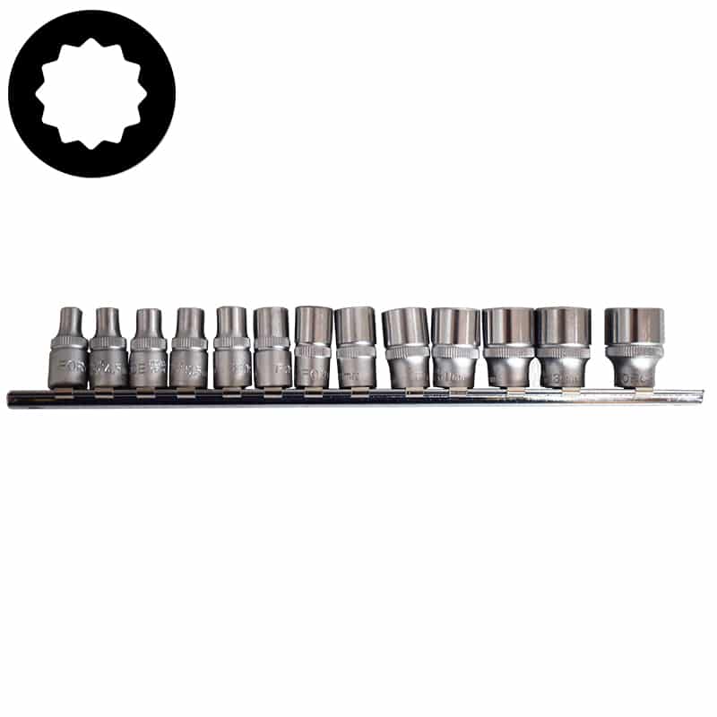 [2133] Force Socket rail 1/4", 4-14mm, 12-corner, 13-parts