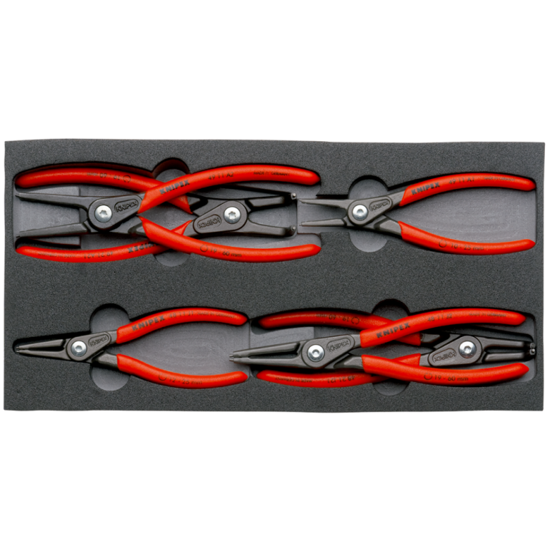 [002001V02] Knipex Lukkorengaspihtisarja, 6-osaa, Foam
