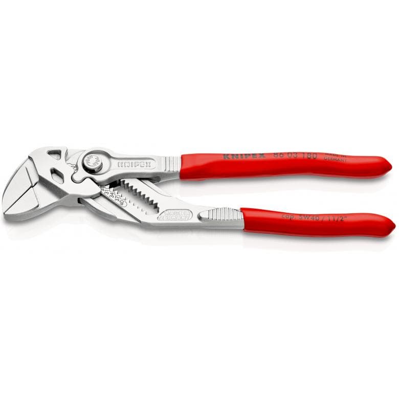 [8603-180] Knipex Moving jaw pliers 180mm, Smooth jaw