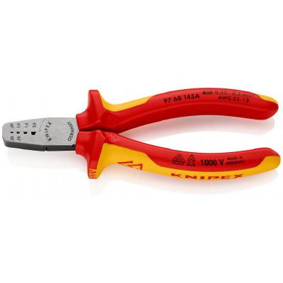 [9768-145A] Knipex Crimping pliers, 1000V, VDE 0.25-2.5mm²