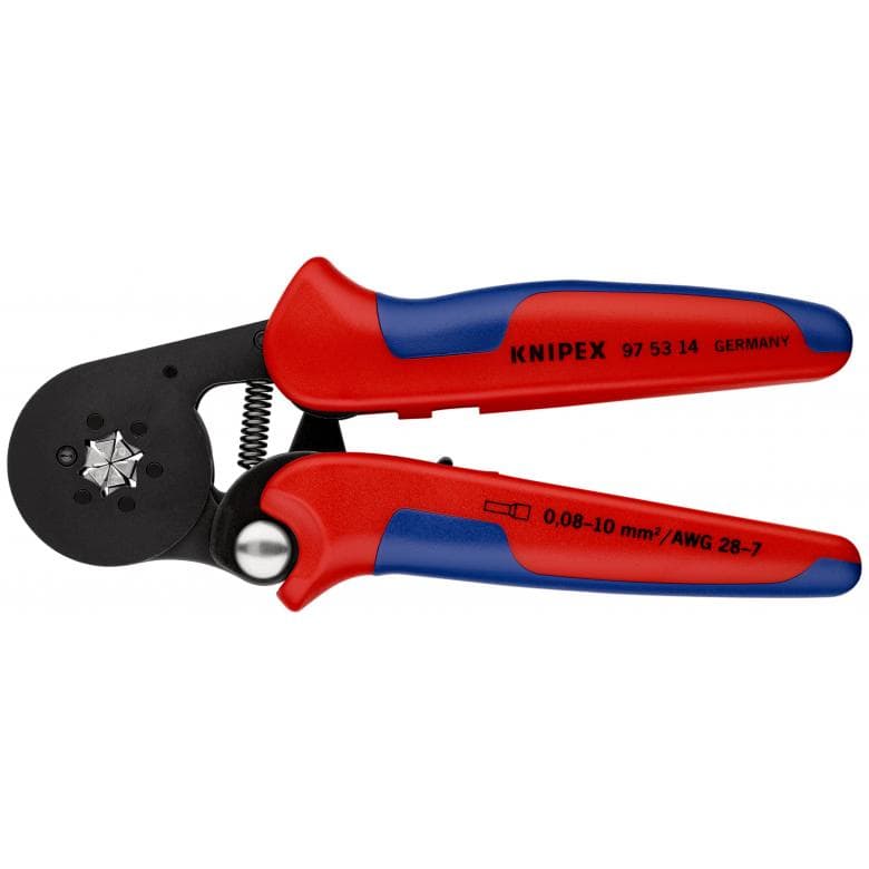 [9753-14] Knipex Crimping pliers, Terminal sleeves 0.08-10mm² AWG28-7
