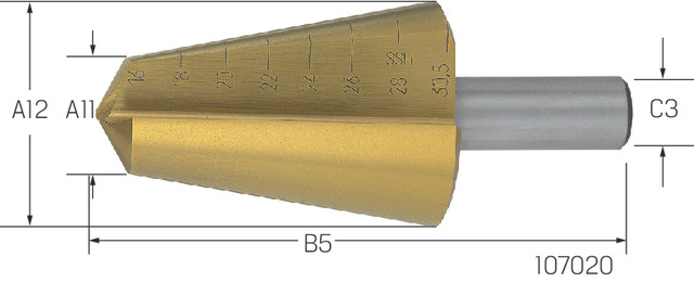 [107020/3-14] Premus Disc drill 3-14mm, HssCo-Tin