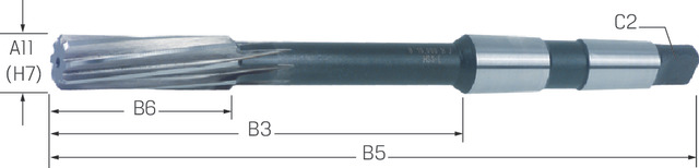 Premus Machine reamer 20mm H7 Din208 HssE, MK2