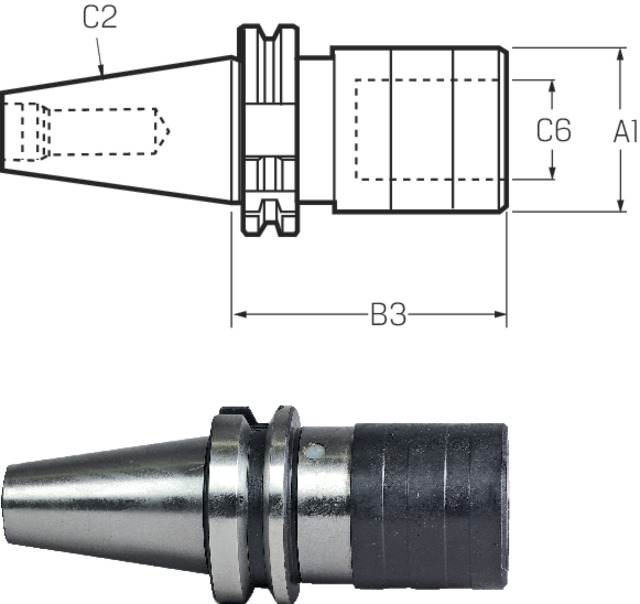 [241069-50/M14-33] Premus Threading chuck BT50 JIS B6339