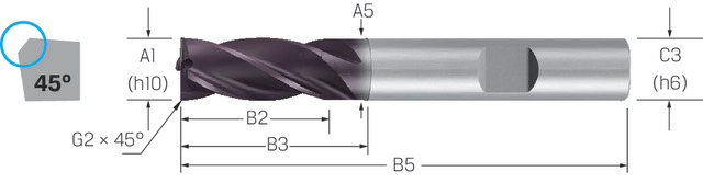 [175447-8.0] Pretec HM-Mill TIALN 8.0mm