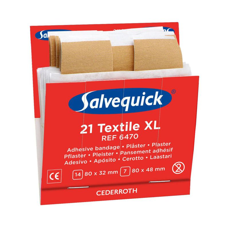 [6470] Salvequick Large cloth patch 6 x 21 pcs