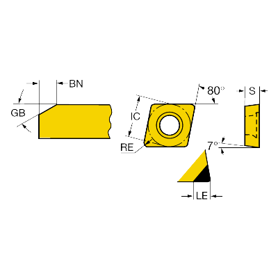 Coromant CoroTurn® 107 sorvausterä CCGW09T308S02030F 7125