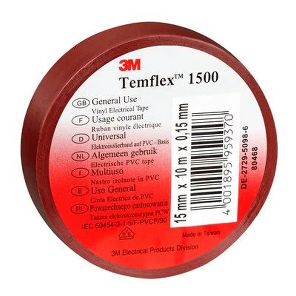[1500R] 3M Temflex electrical tape 15mm x 10m Brown