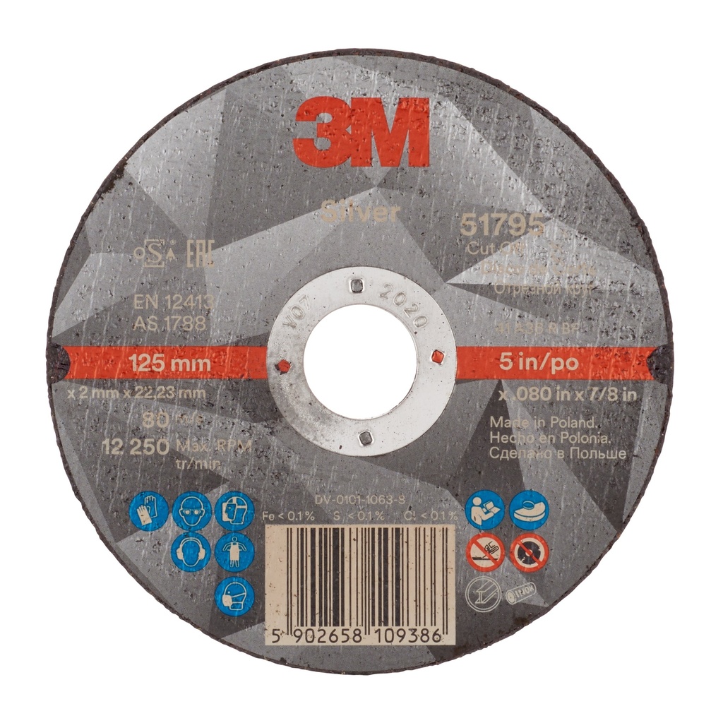 [51795] 3M 125x2.0mm cutting disc Silver