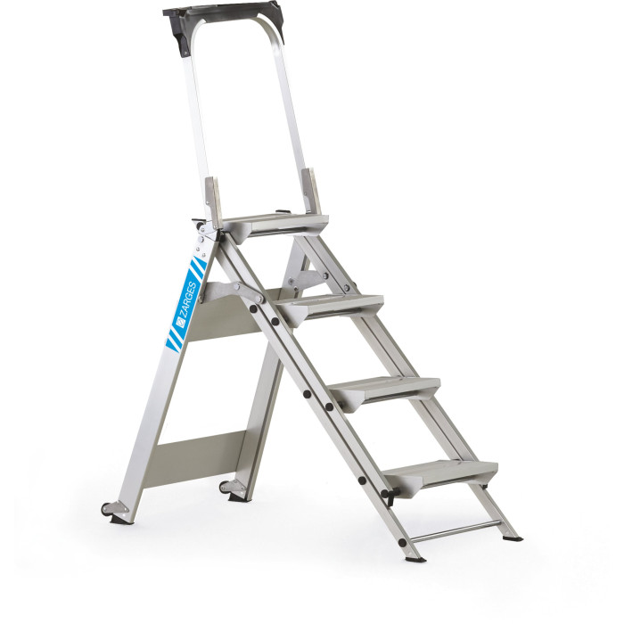 [41494] Zarges Work stool Plazastep P, 4 steps, with handrail