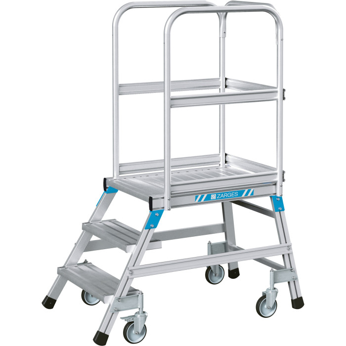 [41971] Zarges Spring-Loaded Maintenance Platform, One-Sided, 600x800 mm, 3 steps