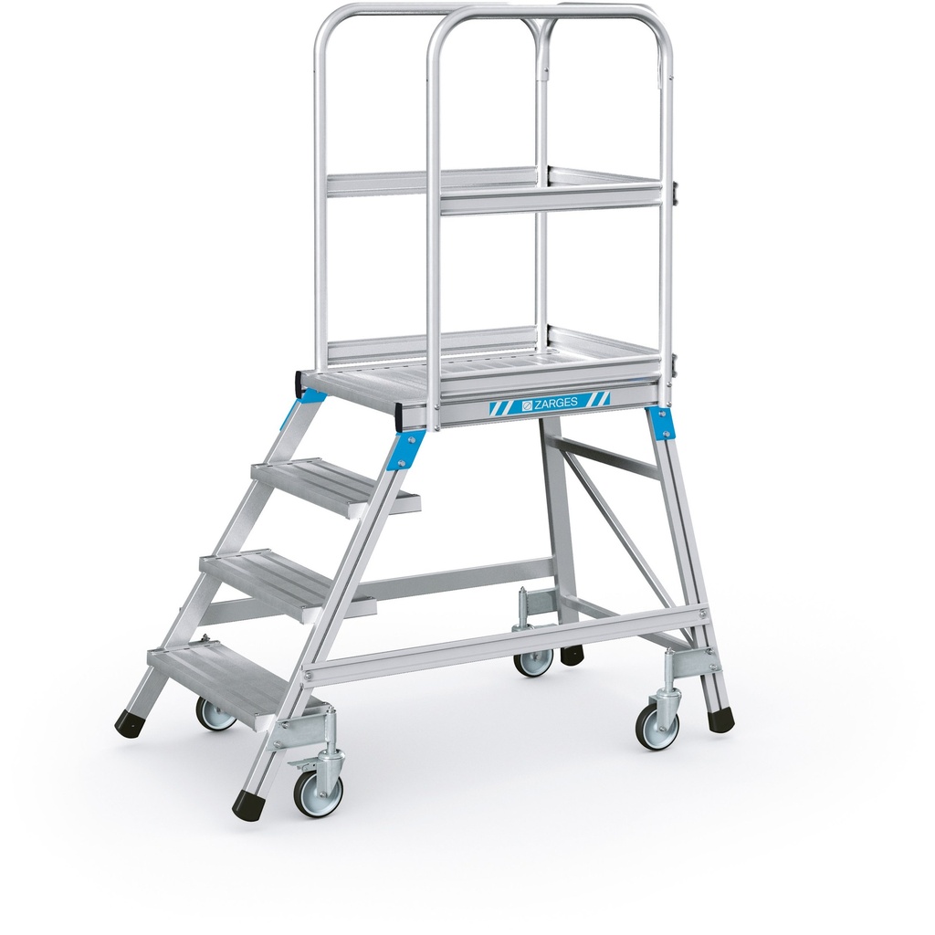 [41972] Zarges Spring-Loaded Maintenance Platform, One-Sided, 600x800 mm, 4 steps