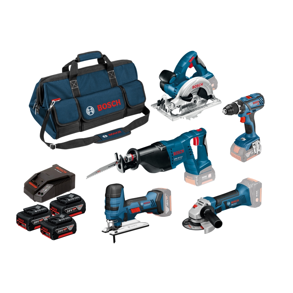 [0615990K6N] Bosch Akkukonesarja 18V GSR/GST/GWS/GKS/GSA 3X4A