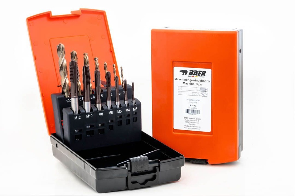 [UNISD312] Baer UNiTap HSSE-TiAlN drill/thread set M3-12 Through