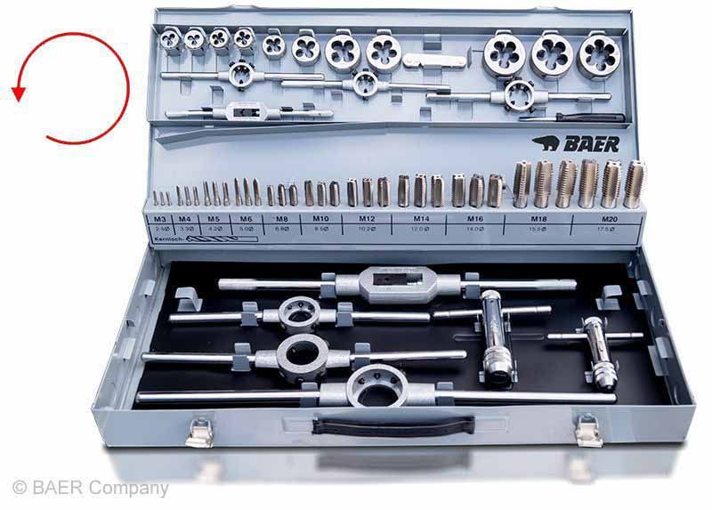 [10360009146LH] Baer HSS Hand thread set pin and jaw M 3 - 20 LEFT