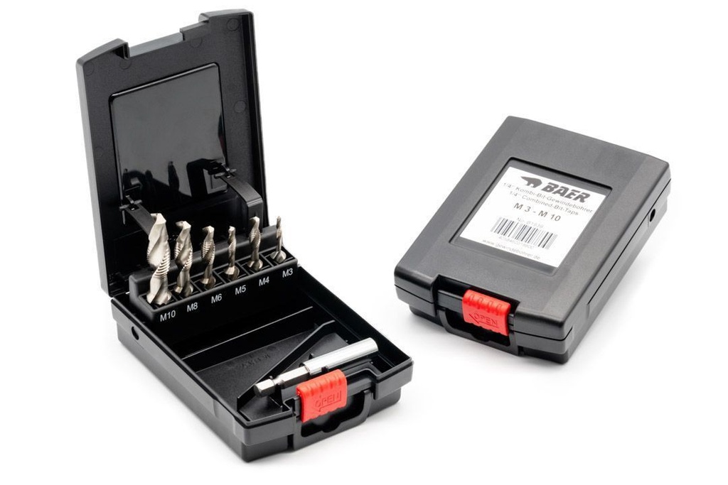 [B1939] Baer HSSG Drill Tap set 1/4" Bit M 3 - 10