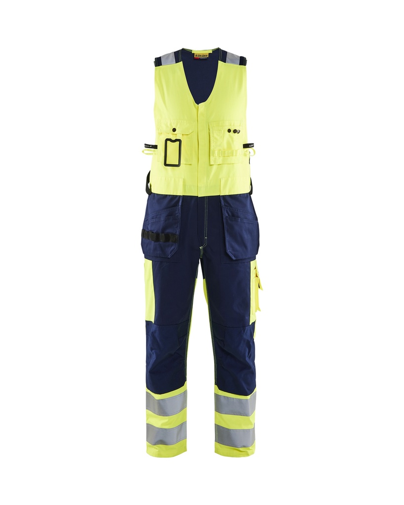[265318043389 C44] Blåkläder 2653 Highvis open jumpsuit (Reflective Yellow/Marine Blue, C44)