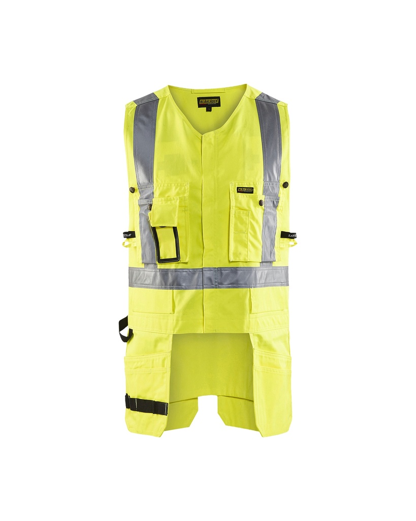[302718043300 XS] Blåkläder 3027 Highvis hanging pocket vest (Reflective Yellow, XS)