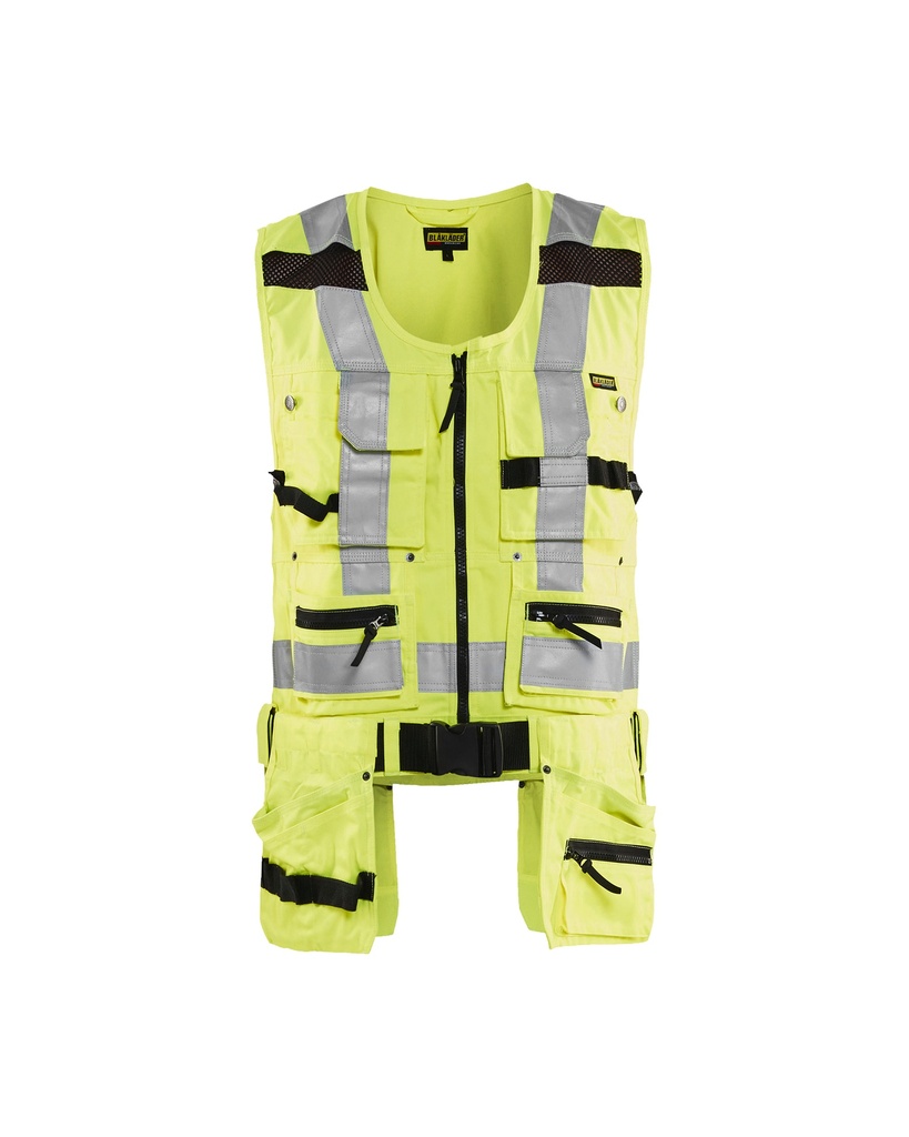 [303218043300 XS] Blåkläder 3032 Highvis riipputaskuliivi (Huomio keltainen, XS)