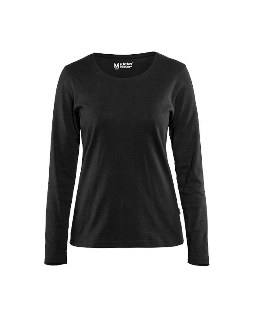 [330110329900 XS] Blåkläder 3301 Women's long-sleeved t-shirt (Black  , XS)