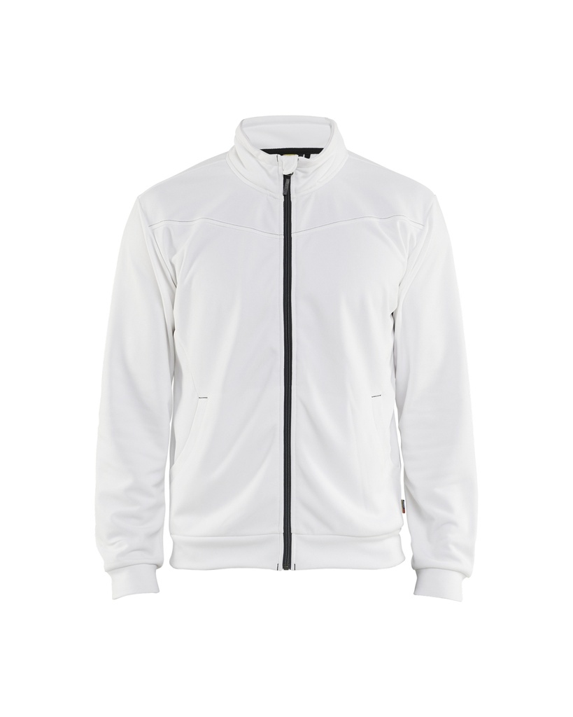 [336225261098 XS] Blåkläder 3362 College vetoketjulla (Valkoinen/Tummanharmaa, XS)