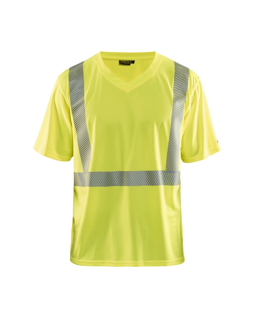 [338610133300 XS] Blåkläder 3386 Highvis t-shirt, UV protection (Reflective Yellow, XS)