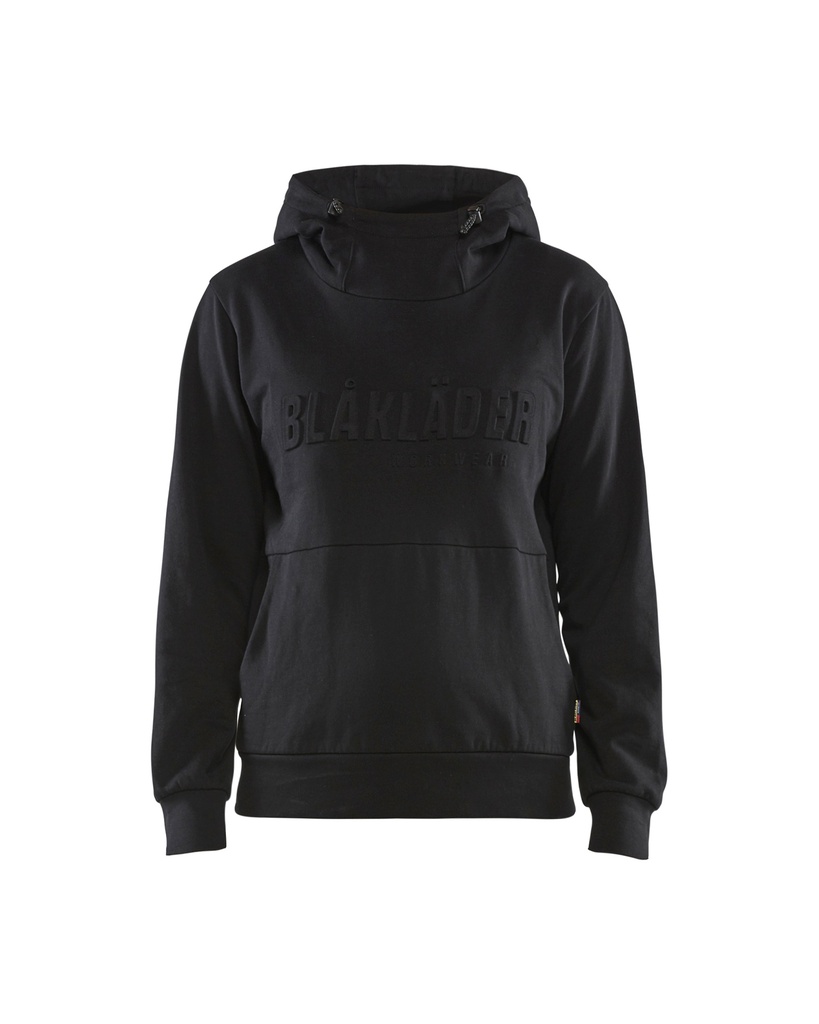 [356011589900 XS] Blåkläder 3560-1158 Women's hoodie 3D (Black  , XS)