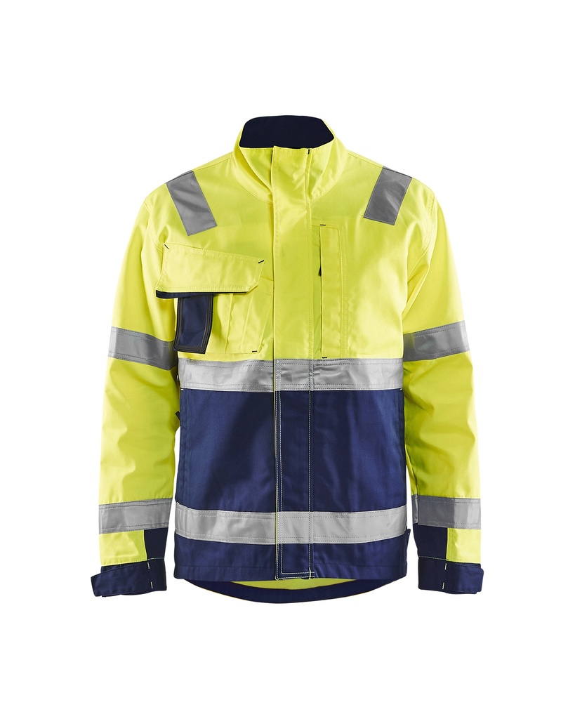 [406418113389 XS] Blåkläder 4064 Highvis takki (Huomio keltainen/Mariininsininen, XS)
