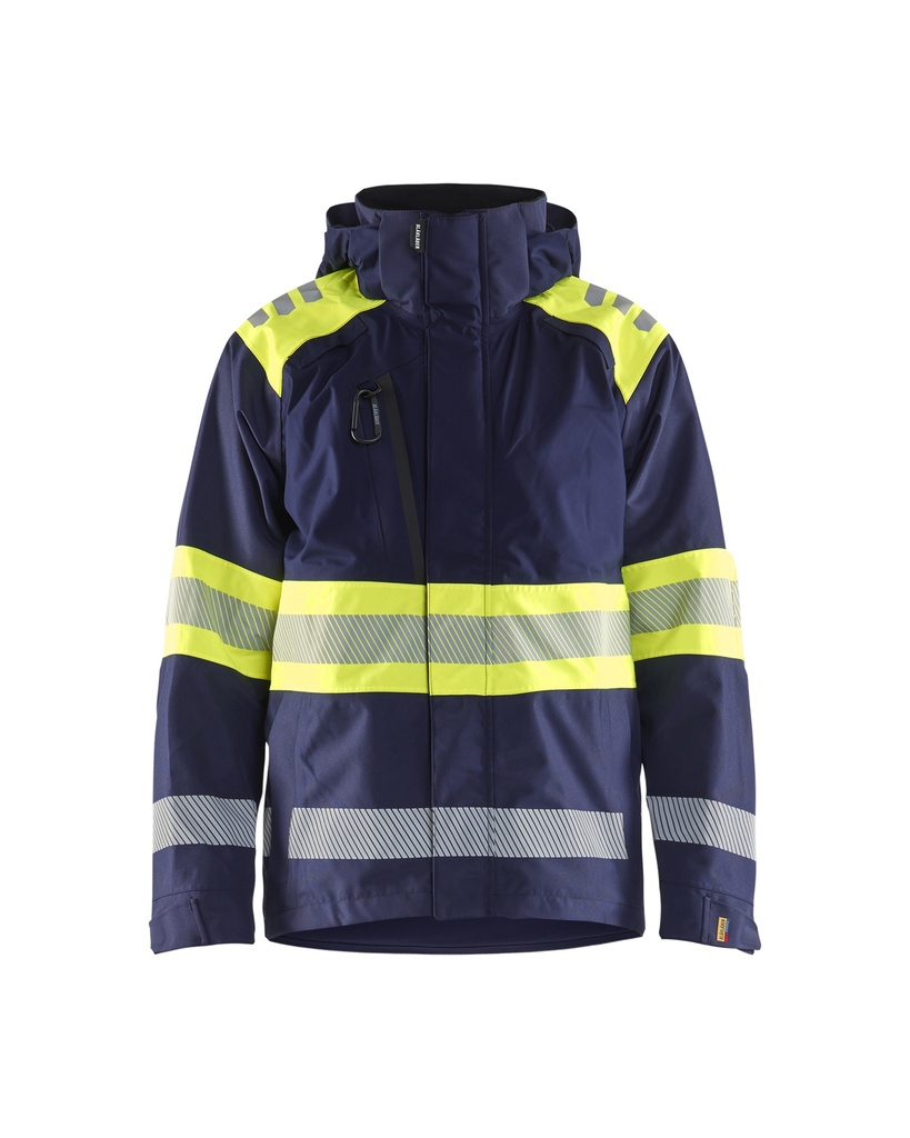 [442019778933 XS] Blåkläder 4420 Highvis kuoritakki (Mariininsininen/Huomio keltainen, XS)