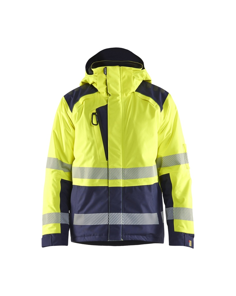 [445519873389 XS] Blåkläder 4455 Highvis talvitakki (Huomio keltainen/Mariininsininen, XS)