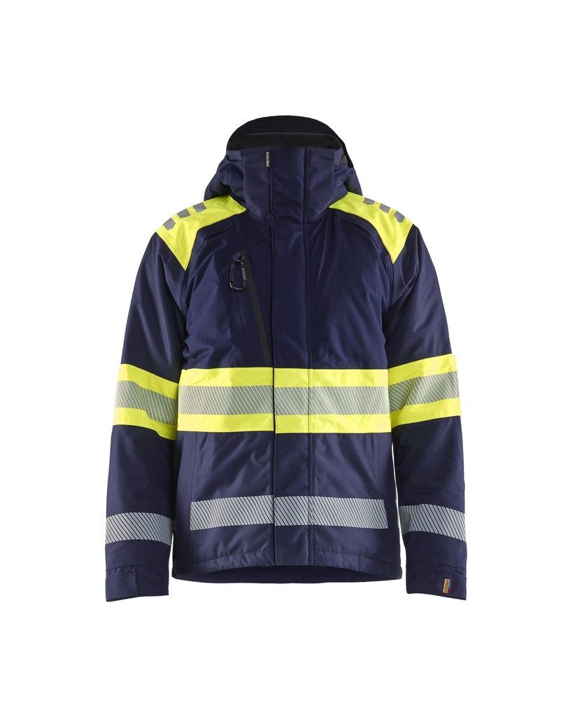 [448019778933 XS] Blåkläder 4480 Highvis talvitakki (Mariininsininen/Huomio keltainen, XS)