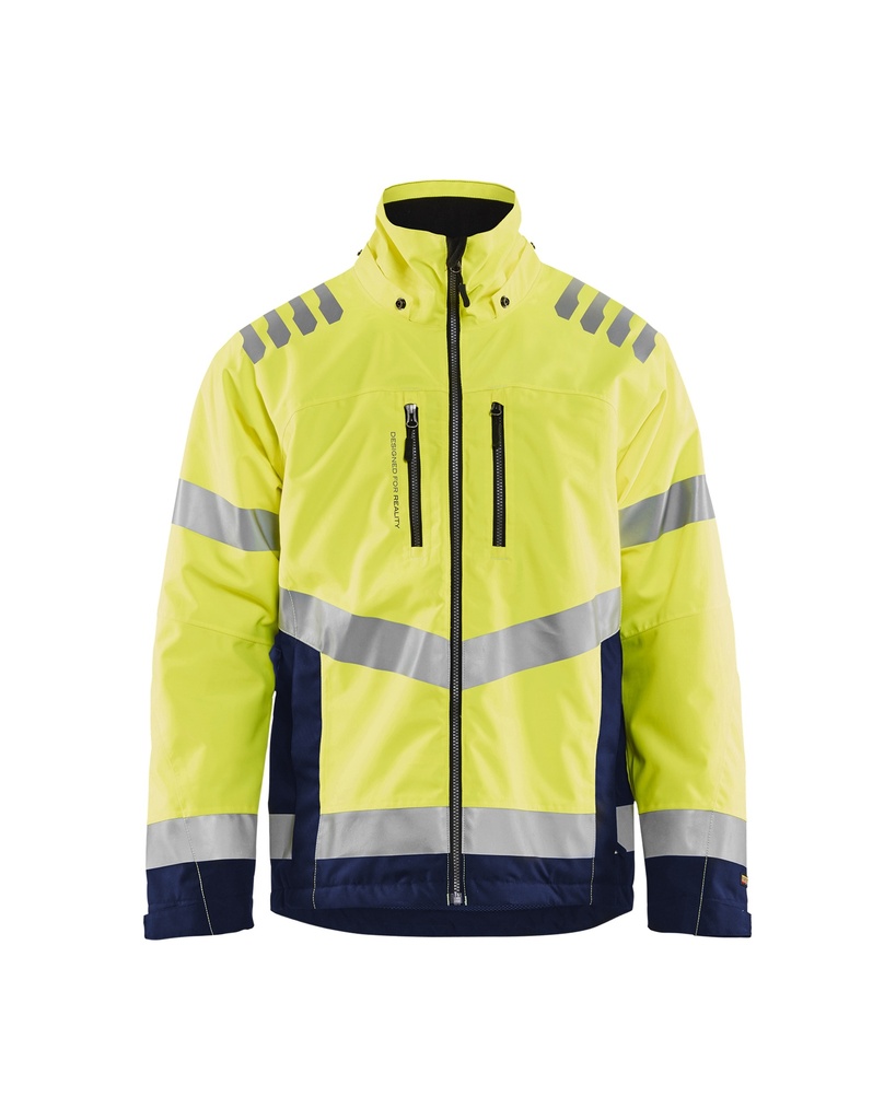 [478019773389 XS] Blåkläder 4780 Highvis talvitakki (Huomio keltainen/Mariininsininen, XS)