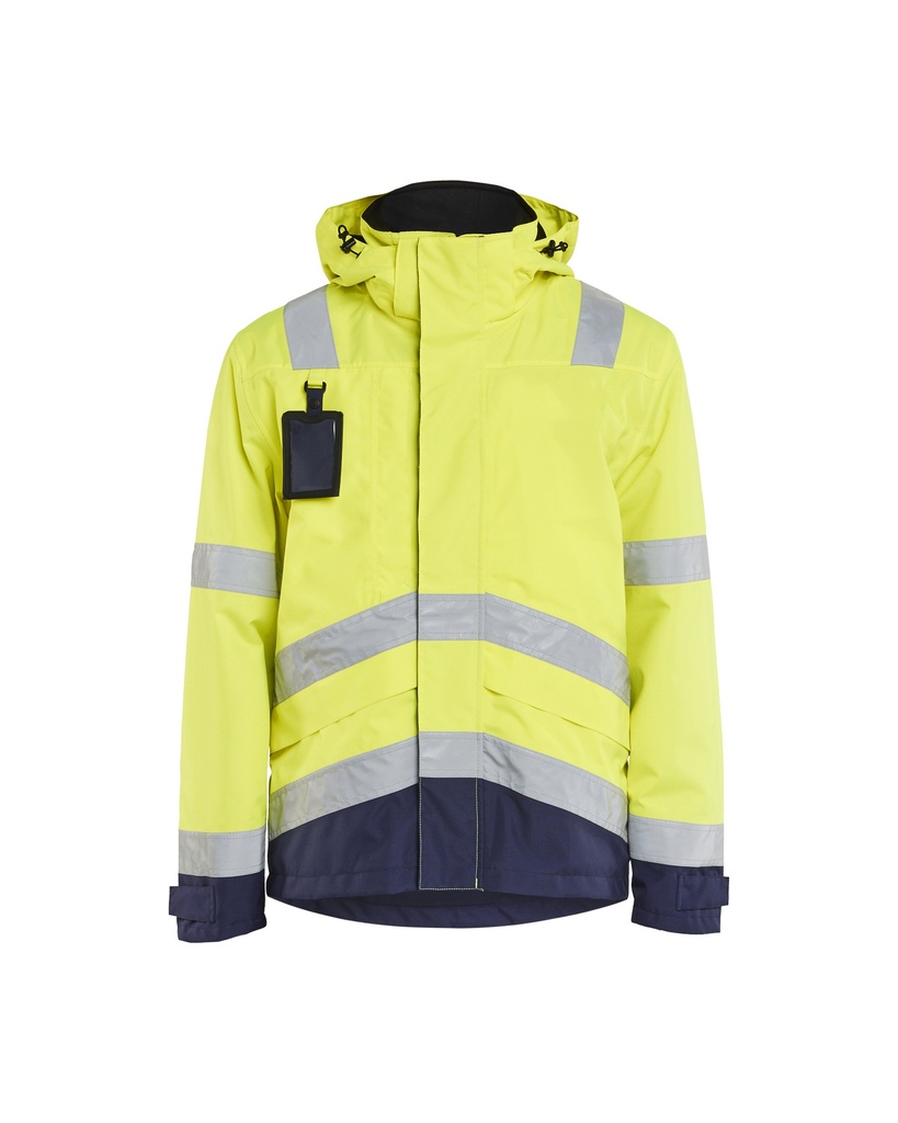 [483719773389 XS] Blåkläder 4837 Highvis kuoritakki (Huomio keltainen/Mariininsininen, XS)