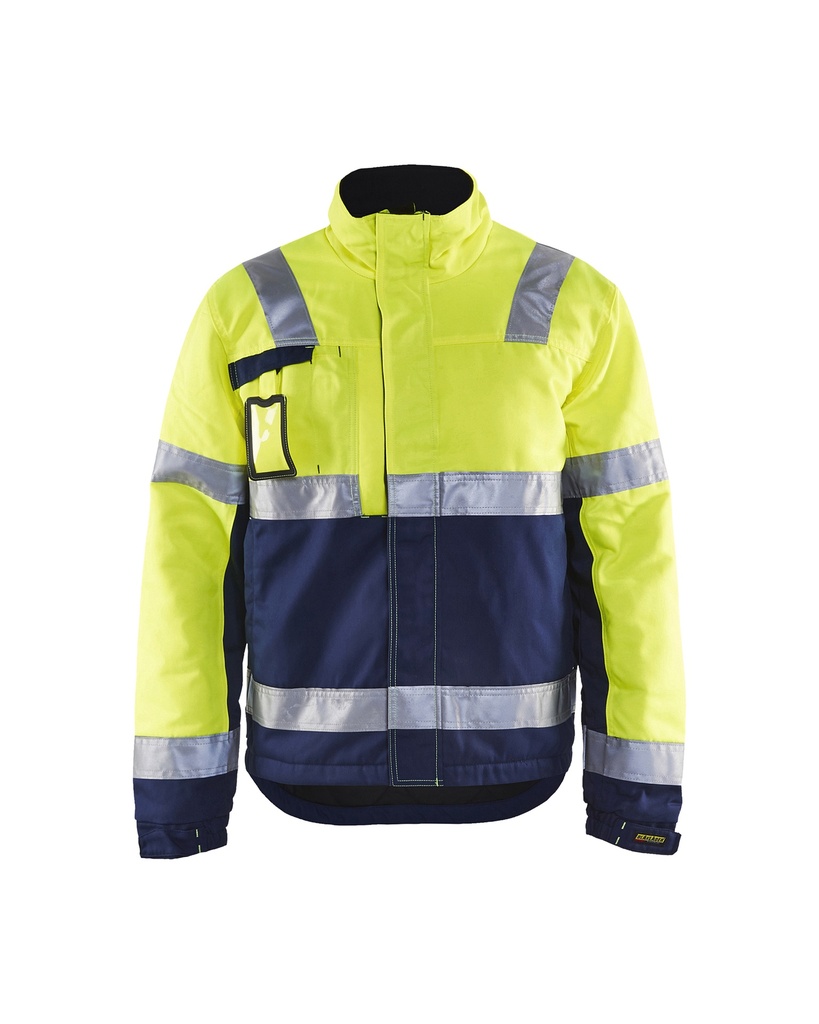 [486218113389 S] Blåkläder 4862 Highvis winter jacket (Reflective Yellow/Marine Blue, S)