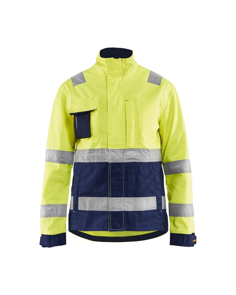[490318113389 XS] Blåkläder 4903 Naisten highvis takki (Huomio keltainen/Mariininsininen, XS)
