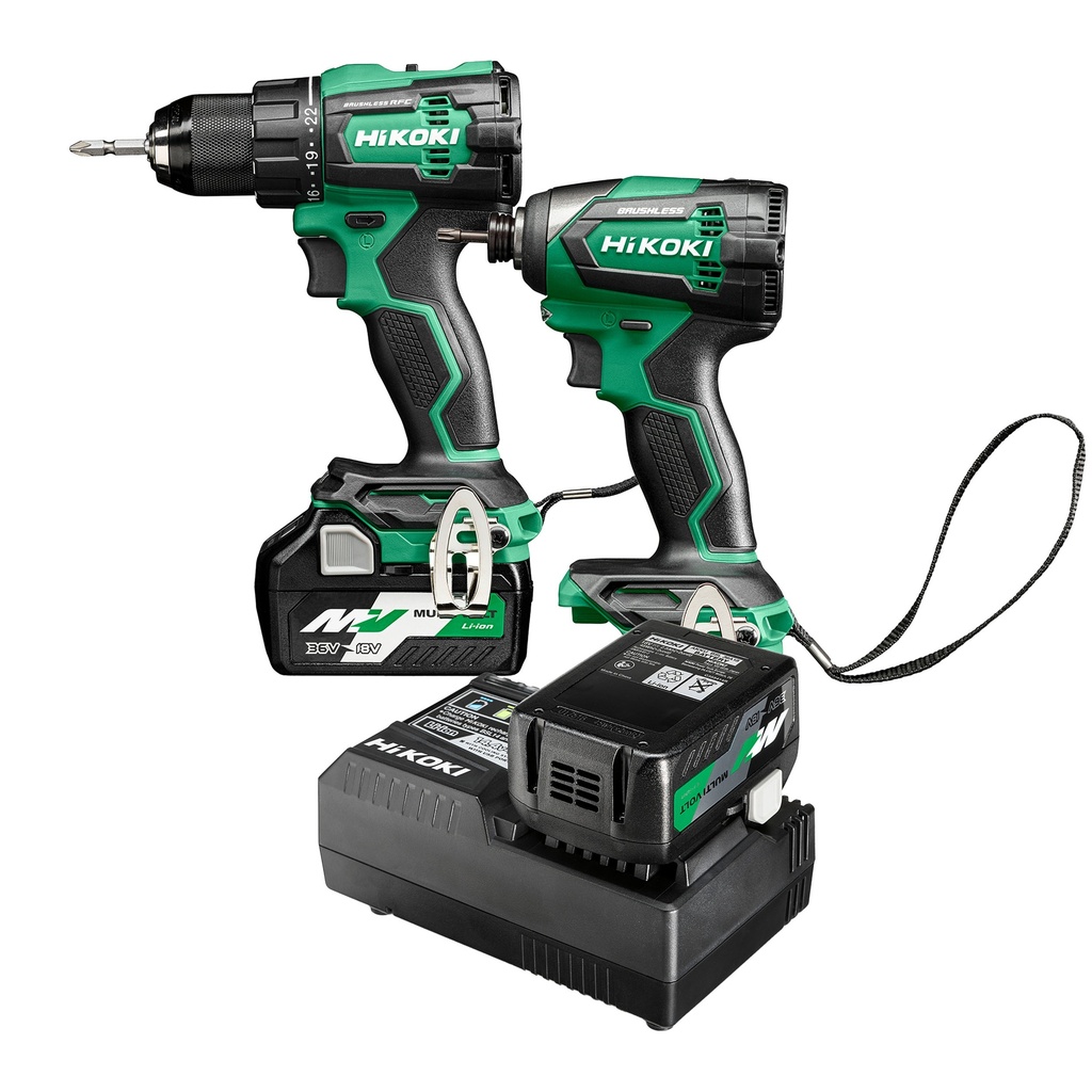 Hikoki Konepaketti KC18DE (DS18DE + WH18DE) HSC 2x5.0Ah (68000627)