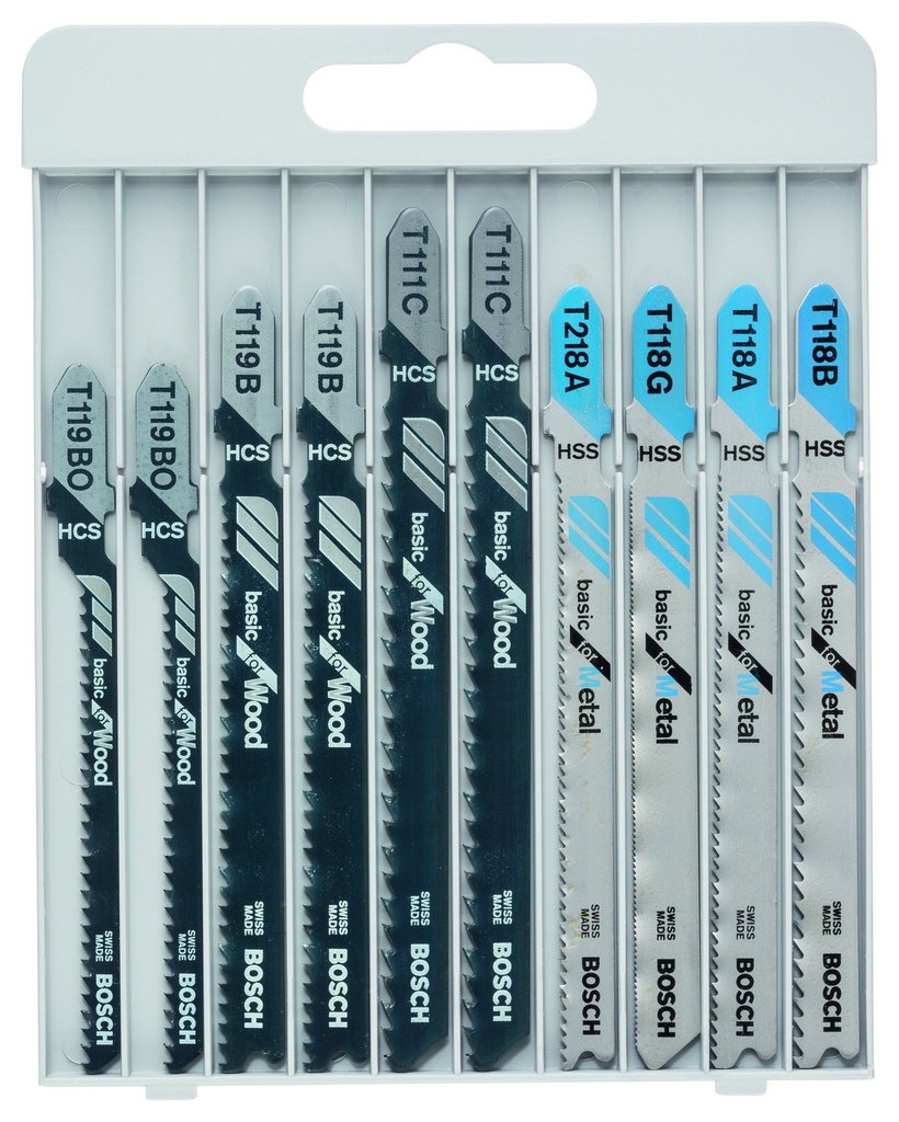 [2607010630] Bosch Pistosahanteräsarja T (10 kpl) Puu/Metalli