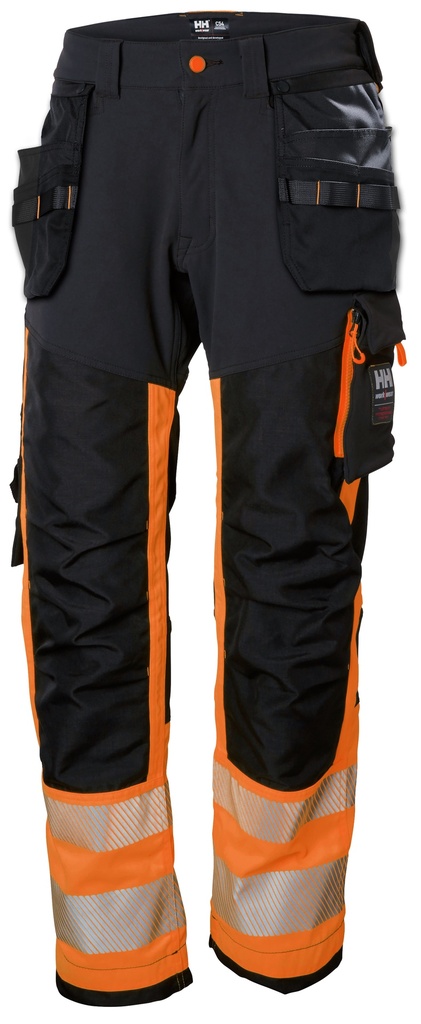[77471_269-C44] Helly Hansen 77471 ICU Attention work trousers lk.1 (Orange/Ebony  , C44)