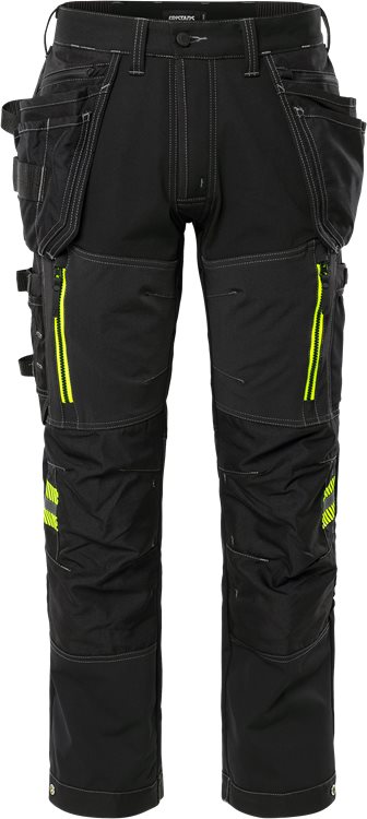 [129487-940-C44] Fristads 129487 Builder's stretch pants 2566 STP (Black  , C44)