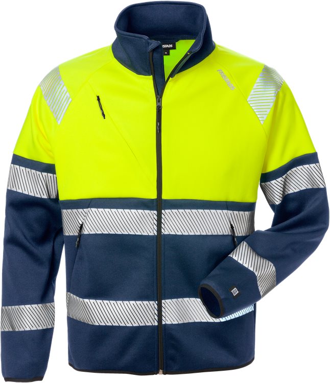 [129509-171-XS] Fristads 129509 High vis kevyt stretch takki lk 1 4517 SSL (Neonkeltainen/Tummansininen, XS)