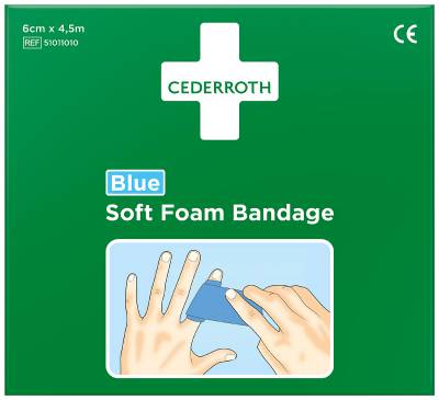 [51011010] Cederroth Soft Laastari Sininen 6 cm x 4.5 m