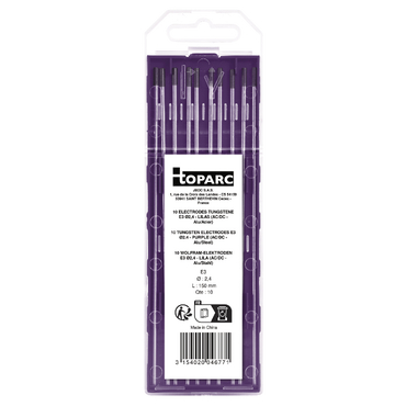 Toparc Elektrodi - Volframi E3 2.4x150mm - Violetti (Ac/Dc - Alumiini/Teräsl)