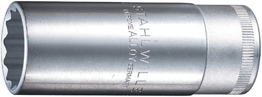 [03020010] Stahlwille Socket 1/2", Long, 12-Pointed, Meters (10)
