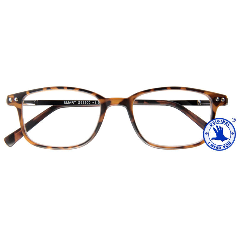 [G58300-1.0] I Need You Smart Reading Glasses Brown +1.00