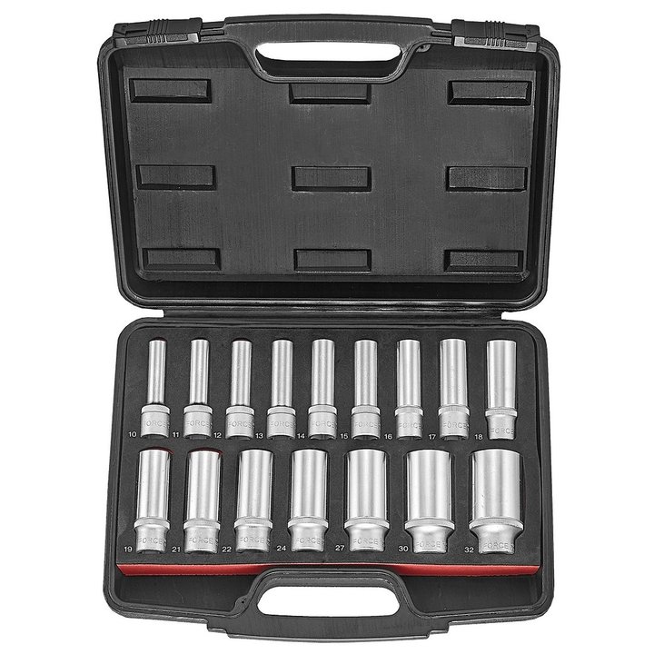 [4163] Force Sockets 1/2", 10-32mm, Long, 16 parts