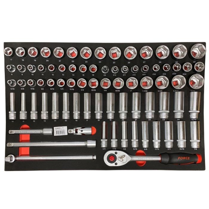 [4792] Force Foam Hylsysarja 1/2", mm+tuuma 