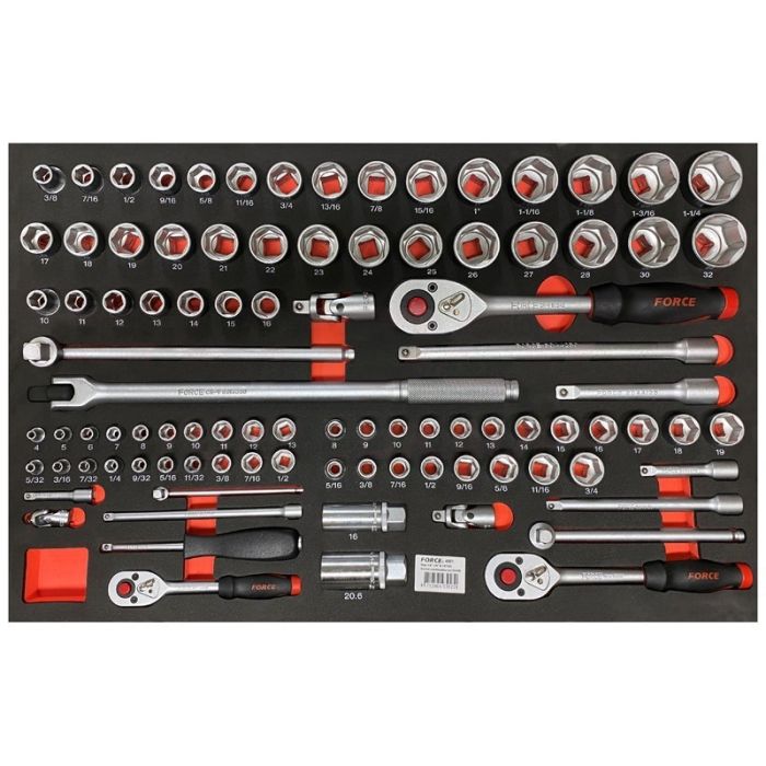 [4951] Force Foam Socket set 1/4,3/8,1/2 mm+inch